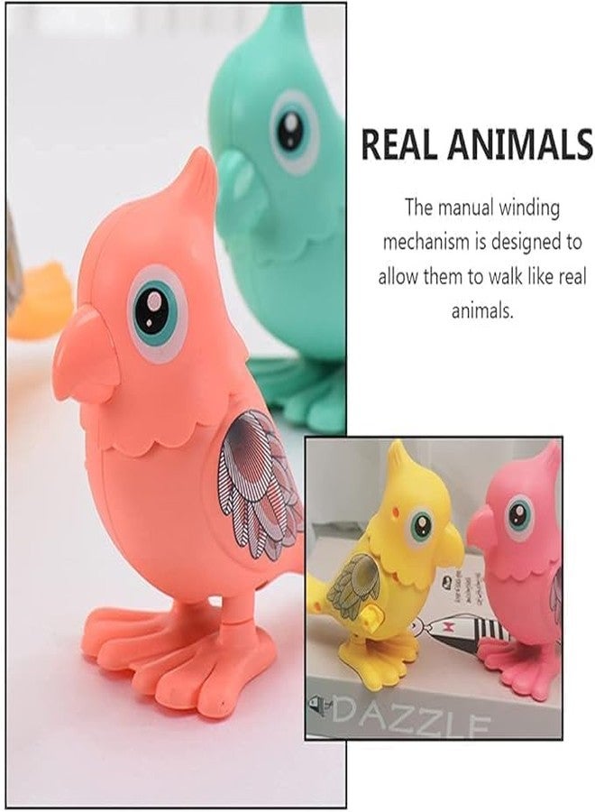 acrown Cute Animal Toys for Kids Sensory Worm Animal Wind up Colorful Toy Insect Figurines for Boys and Girls Multicolor (Bird) - Image 2